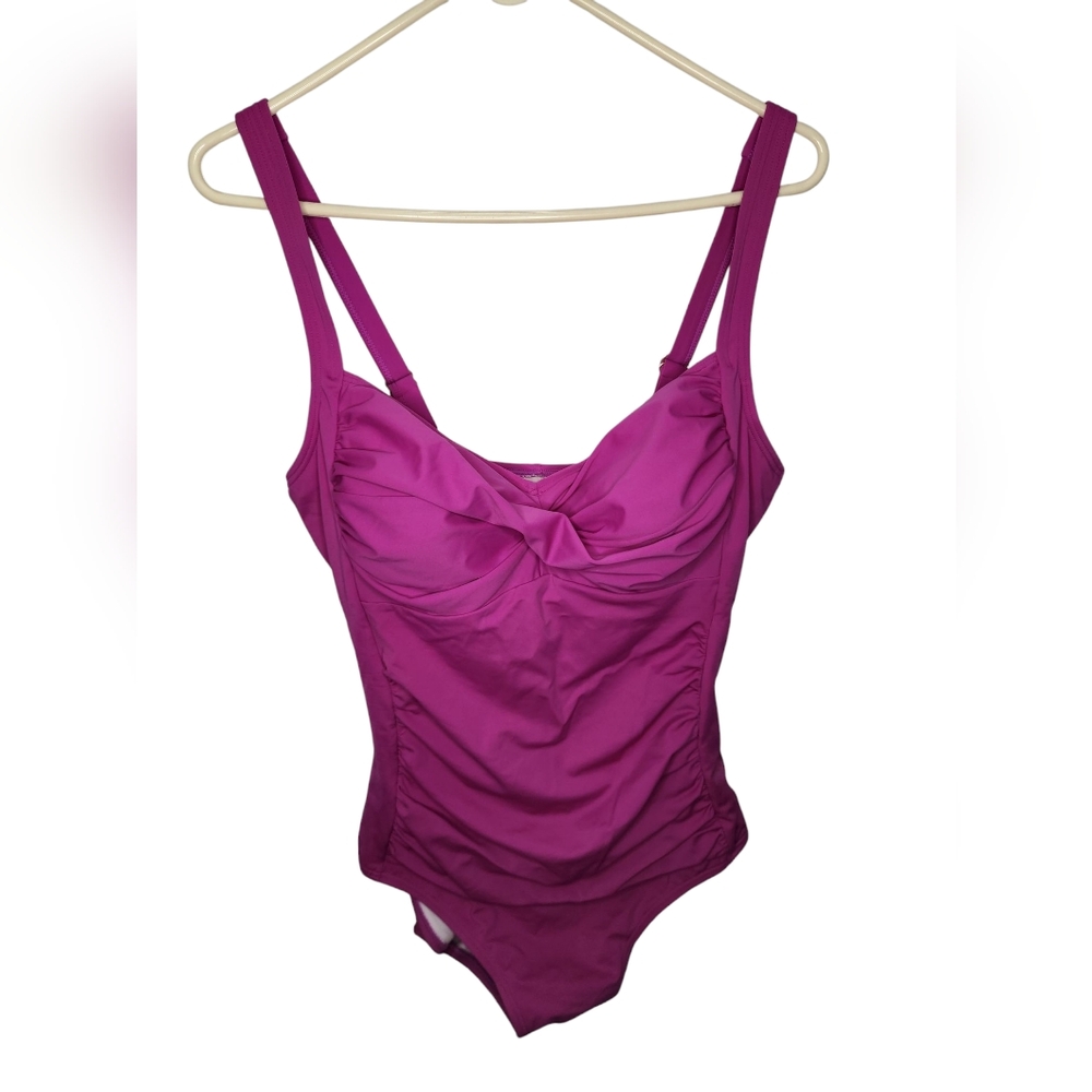 Swimsuits For All Pink One Piece Swimsuit Size 16